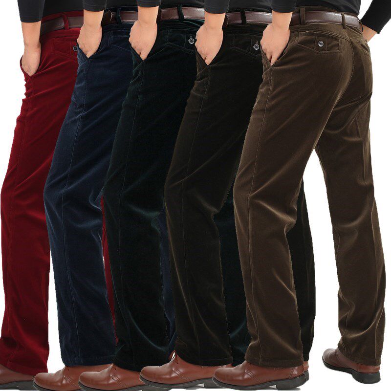 春秋男士松紧条绒裤 中老年人灯心绒长裤子 厚款加肥加大休闲长裤|ruв категории Мужская одежда, брюки - от Buy2taobao.com для оказания профессиональной услуги покупки агента Taobao