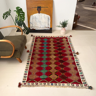 花素希 伊朗进口波斯手工羊毛地毯游牧风复古客厅地毯墙面挂毯