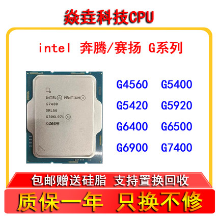 G4400 G4560 G5420 G5900 G5920 G6400 G6405 G6900 G7400 CPU
