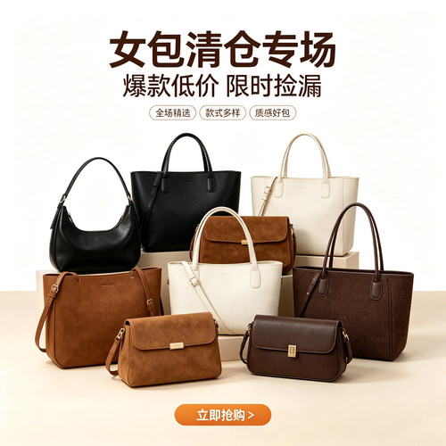 ARJOMORY真皮包包清仓2026秋季新款高品质单肩斜挎包
