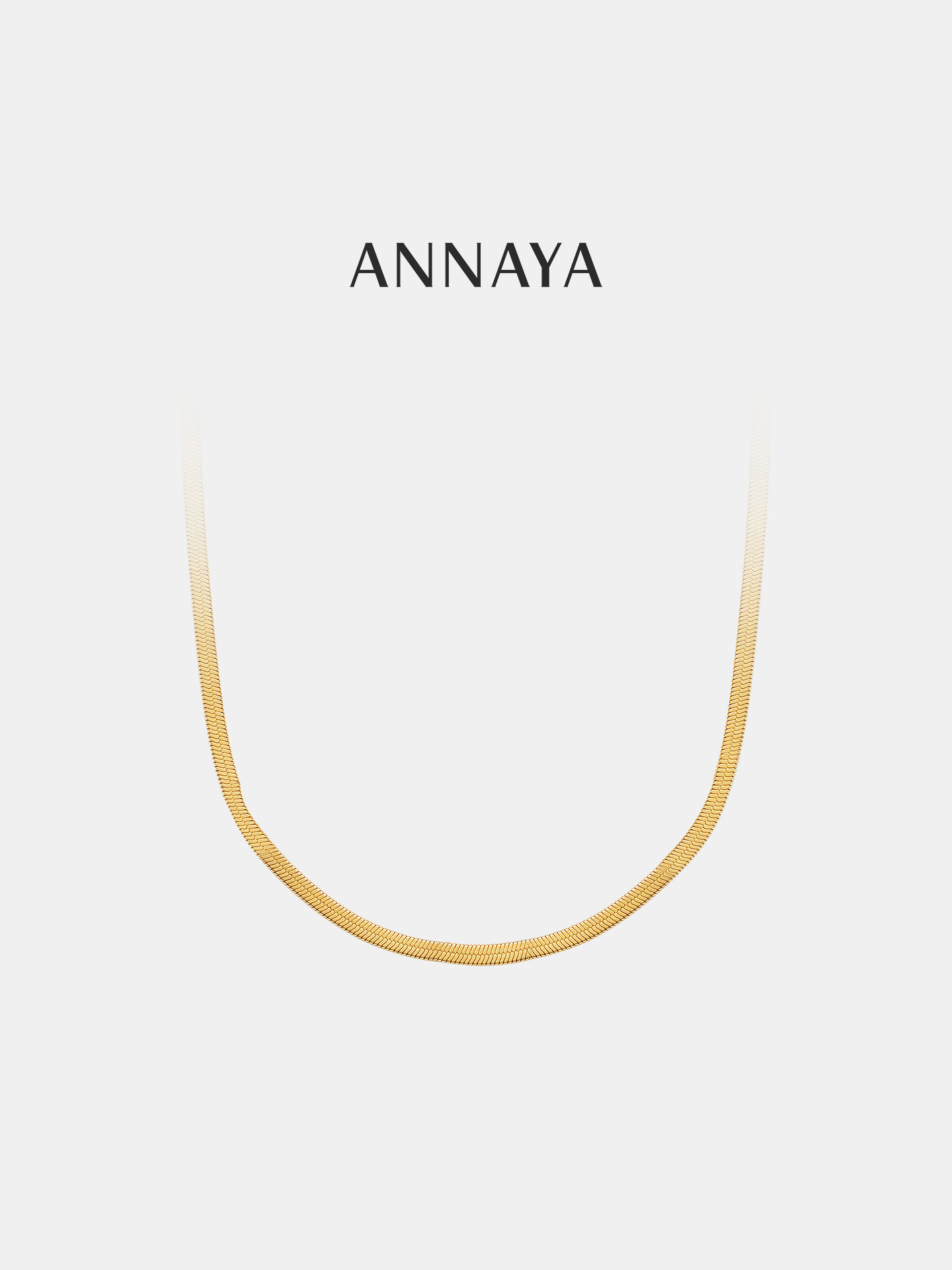 Annaya金色蛇骨链轻奢小众项链高级感手链颈链配饰生日礼物送女友