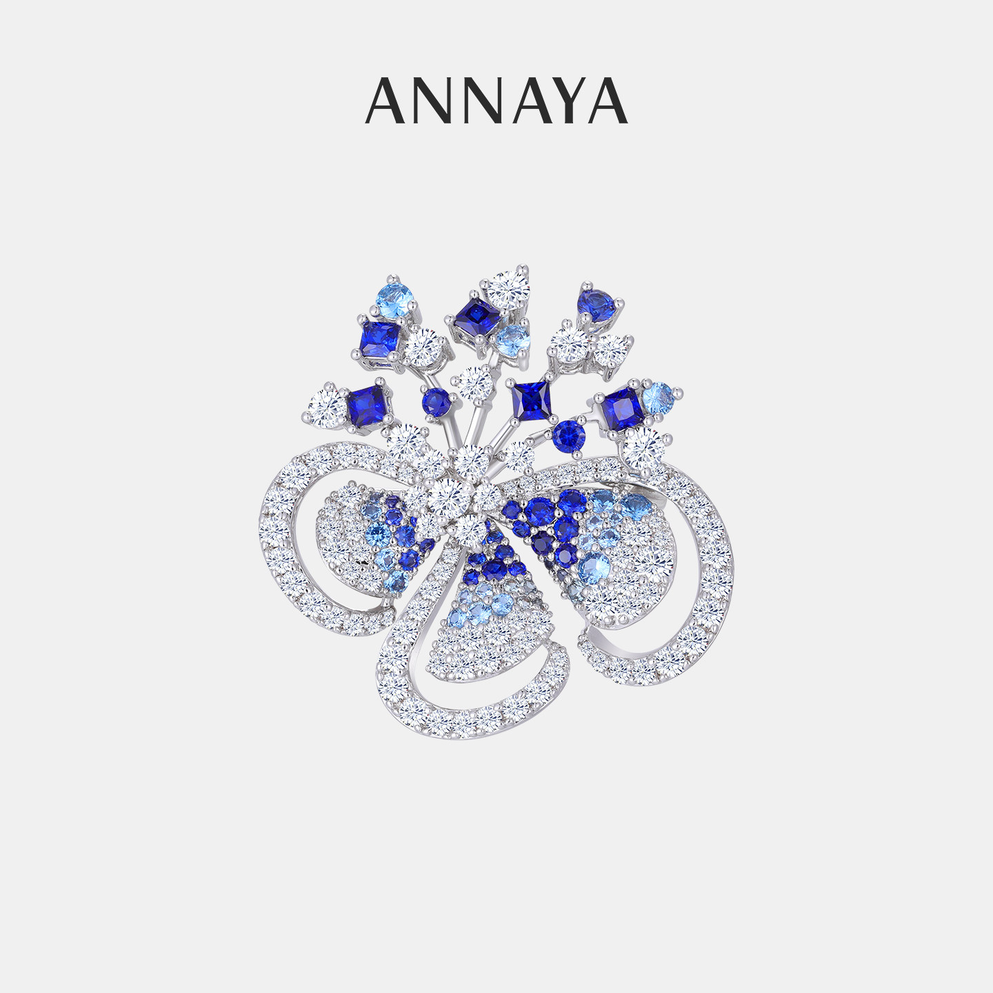 Annaya明星同款自然之美兰花蝴蝶结胸针高档配饰首饰节日礼物女款