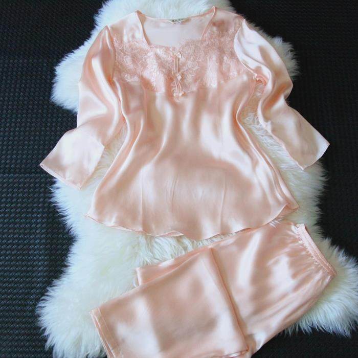 女士睡衣套装桑蚕丝真丝