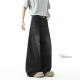 美式弯刀牛仔裤男2026春季阔腿长裤廓形裤A166-NA5J03-特P45控75，男装牛仔裤，电商A166