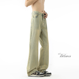 美式水洗仔裤男春季高街宽松cleanfit微喇裤子A166-NA5201-特P32，男装休闲裤，电商A166