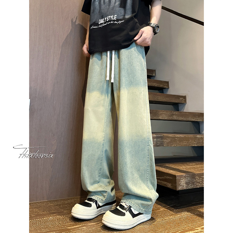渐变冰丝牛仔裤男夏季薄款宽松凉感直筒裤A166-NA5302-特P40控75图片