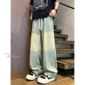 渐变冰丝牛仔裤男夏季薄款宽松凉感直筒裤A166-NA5302-特P40控75图片