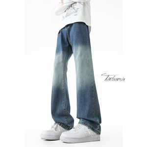 渐变微喇牛仔裤男春秋高街宽松vintage裤子A166-NA5605-特P35控69，男装牛仔裤，电商A166
