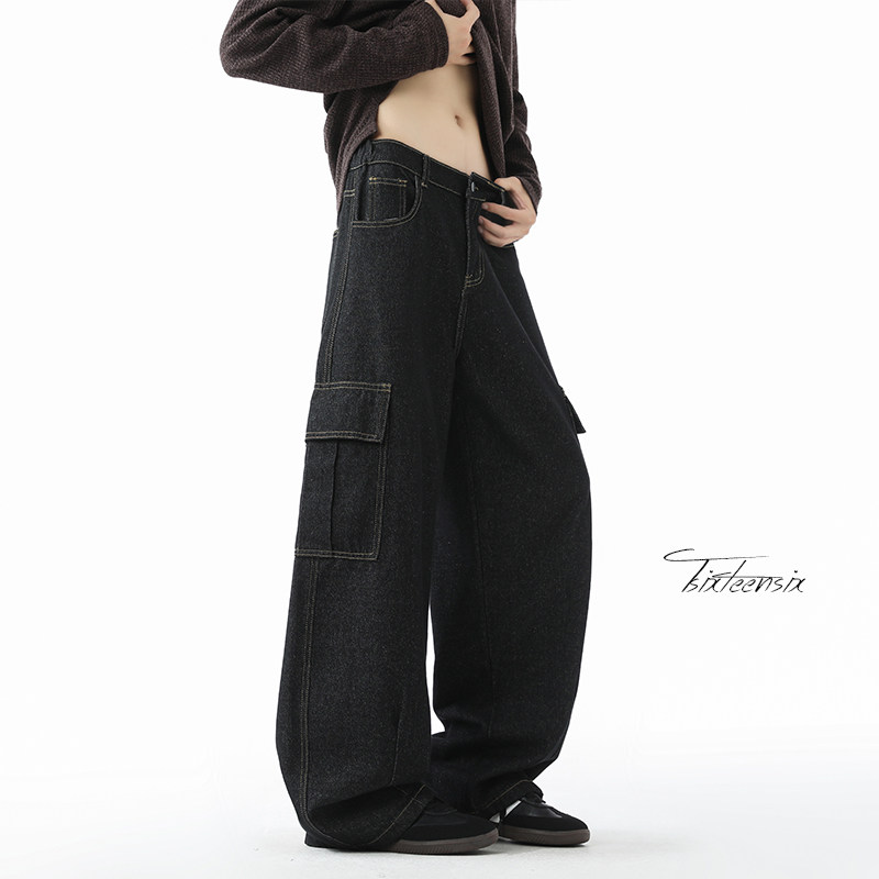 美式大口袋工装牛仔裤男春季弯刀裤休闲长裤A166-NA5707-P50控88，男装牛仔裤，电商A166