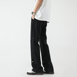 美式微喇牛仔裤男夏宽松直筒潮百搭休闲长裤子A166-K035-P45控75，男装牛仔裤，电商A166