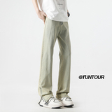 黄泥染牛仔裤男秋美式直筒高街开叉拉链裤子A166-K029-特P40控68，男装牛仔裤，电商A166