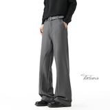 高街休闲西裤男冬季美式直筒休闲微喇长裤A166-KA5J10-特P40控69，男装西裤，电商A166