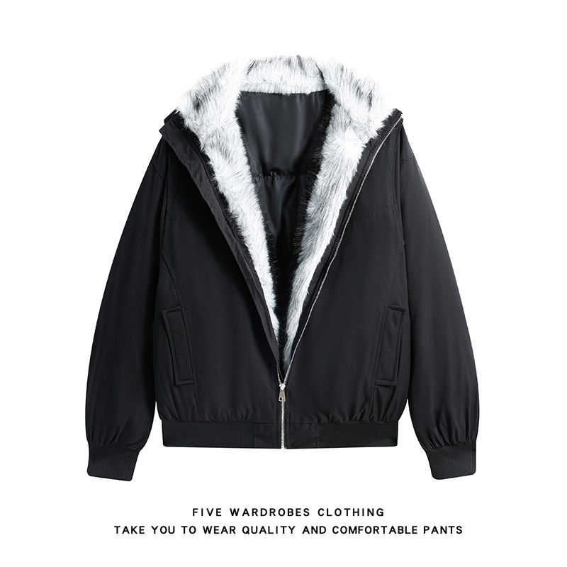 座山雕毛领棉衣男冬季美式复古休闲夹克棉服A166-MF2230-特P95，男装夹克，电商A166