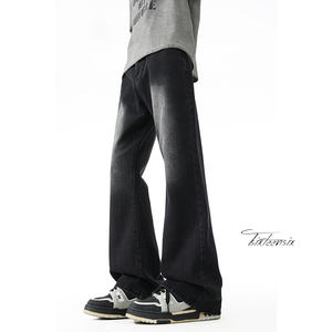 美式复古微喇裤子男春季牛仔裤A166-8806-特P黑色22彩色27白色28，男装牛仔裤，电商A166