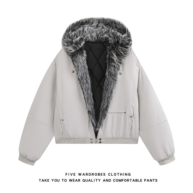 座山雕毛领连帽棉服男冬季加厚美式短棉衣外套A166-MF2254-特P95，男装棉衣，电商A166