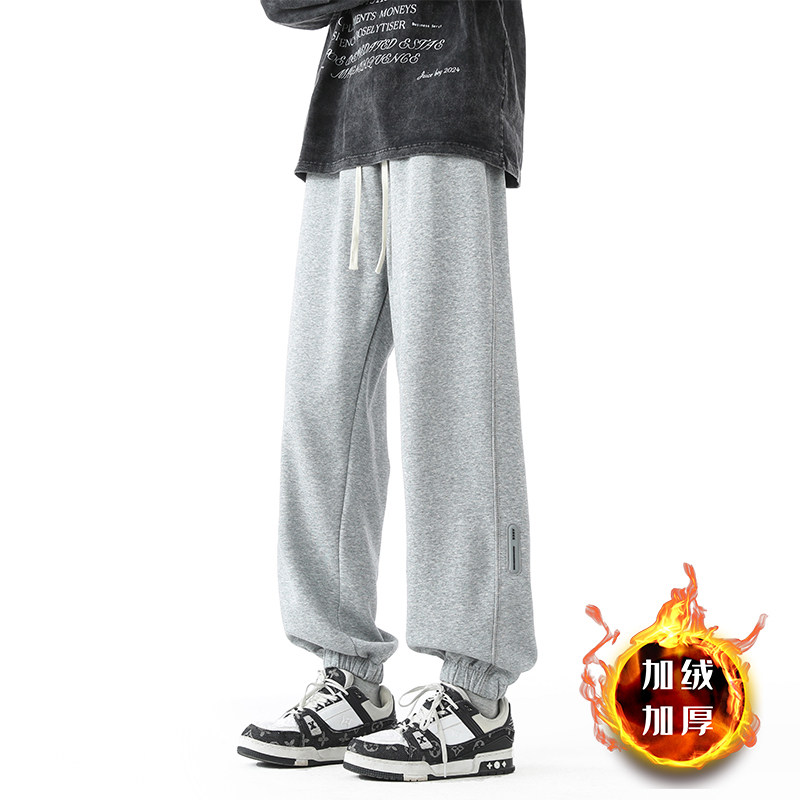 美式cleanfit卫裤男秋冬宽松加绒长裤子A166-YK029-P50加绒60控68，男装休闲裤，电商A166