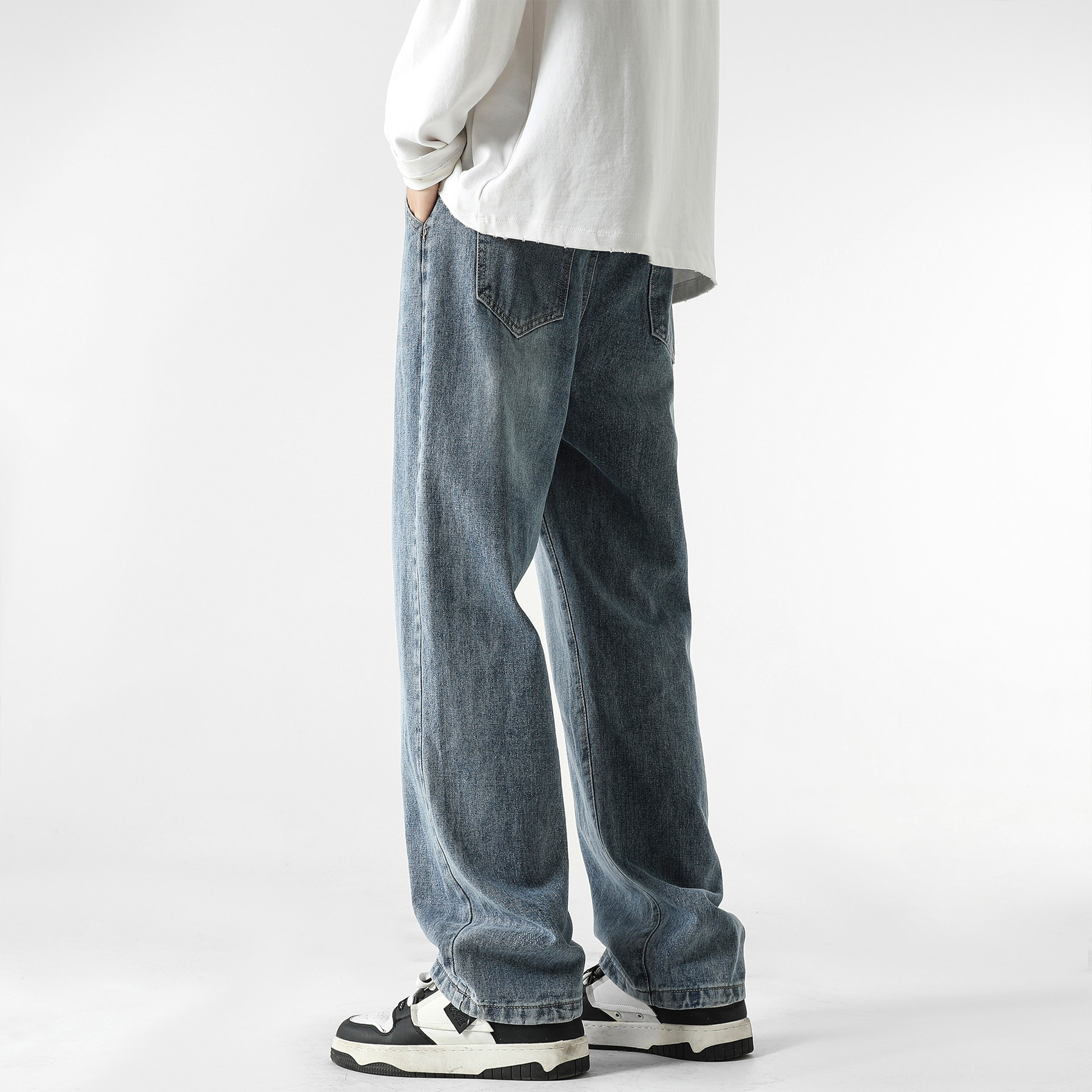 多巴胺牛仔裤男2025秋季美式高街复古休闲长裤A166-K003-P45控65,男装牛仔裤,电商A166