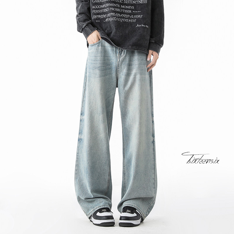 美式水洗牛仔裤男vibe高街百搭休闲宽松裤子A166-NA5J01-P45控69，男装牛仔裤，电商A166