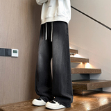 美式复古解构弯刀牛仔裤男春季水洗宽松长裤A166-NA4J01-P45控75，男装牛仔裤，电商A166