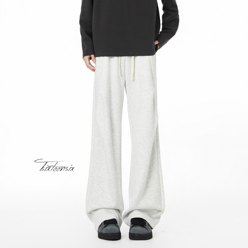 美式重磅褶皱卫裤男秋季cleanfit休闲裤子A166-KA5804-特P37控75,男装休闲裤,电商A166