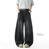 美式弯刀牛仔裤男2026春季阔腿长裤廓形裤A166-NA5J03-特P45控75，男装牛仔裤，电商A166