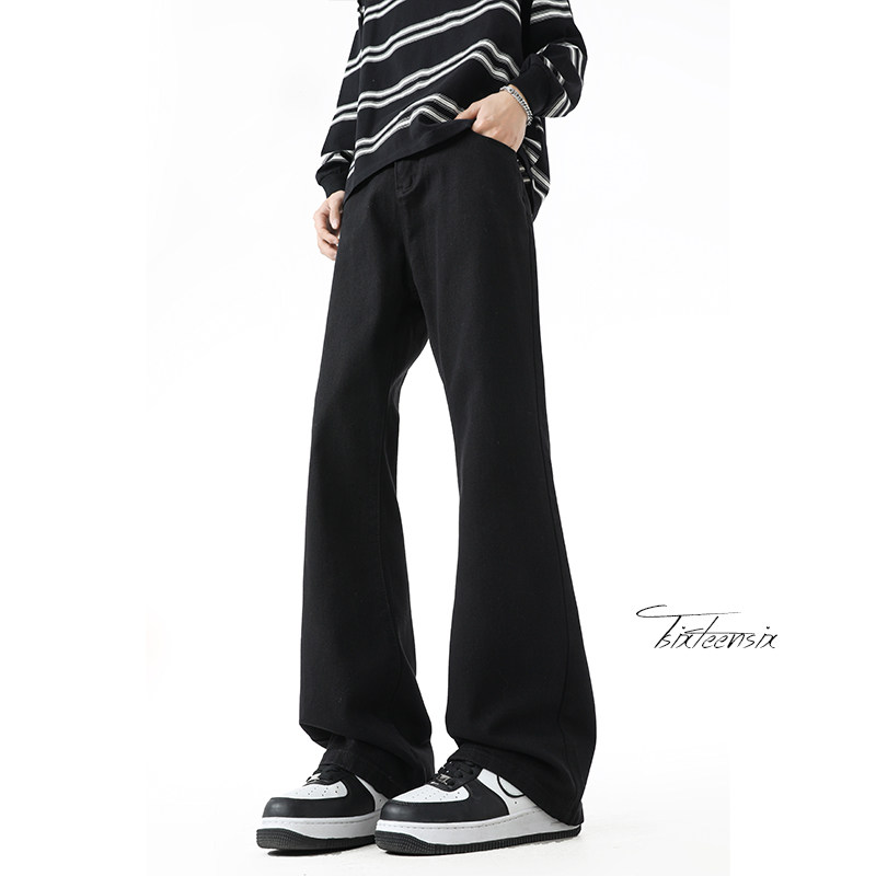 美式水洗牛仔裤男春季微喇长裤A166-8806-特P黑色22彩色27白色28，男装牛仔裤，电商A166