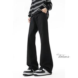 美式水洗牛仔裤男春季微喇长裤A166-8806-特P黑色22彩色27白色28，男装牛仔裤，电商A166