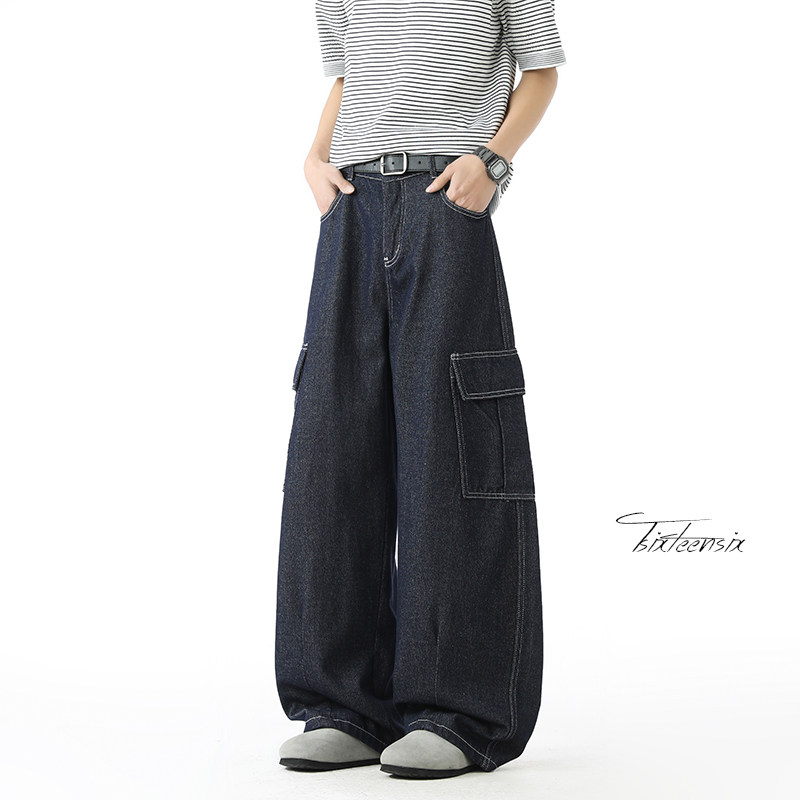 美式大口袋工装裤男2026春季宽松休闲弯刀裤A166-NA5707-P50控88，男装工装外套，电商A166