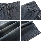 美式高街七分牛仔短裤男夏季水洗休闲直筒裤A166-DK85-特P35控59，男装牛仔裤，电商A166
