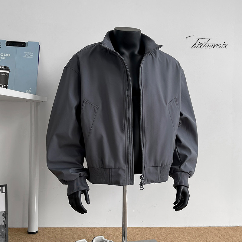 美式vintage棒球服男秋季潮牌拉链工装夹克A166-26187-特P48控88,男装夹克,电商A166