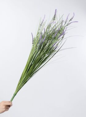 仿真绿植 芦苇草洋葱草紫色薰衣草 室内装饰插花花艺仿生植物造景