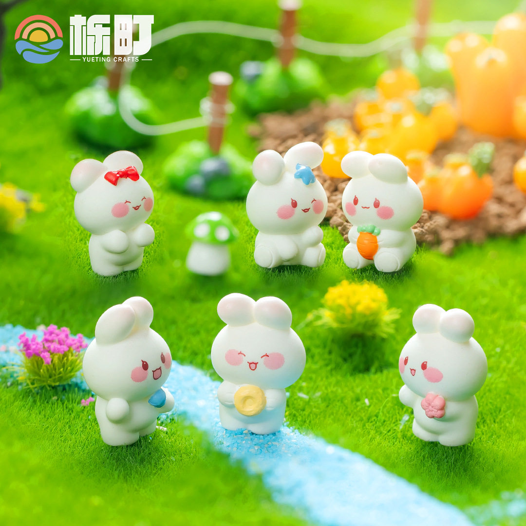 可爱圆脸糯米小兔 微景观树脂工艺品汽车中控台摆件家居装饰礼品,家居饰品,桌面摆件,淘宝优惠券,粉丝福利购,淘宝优惠卷