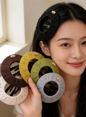 安全运动专用不硌头大饼发夹扁平后脑勺发卡盘发碎发全包温和夹发