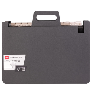 得力风琴文件夹a4可立式风琴包大容量13格学生试卷收纳袋可伸缩手提式文件袋多层高中生卷子文件收纳整理箱盒