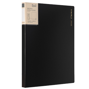 得力纽赛加厚a4文件夹透明插页袋资料册30/40/60翻页多层学生用试卷夹产检资料收纳册乐谱夹单页档案夹整理册