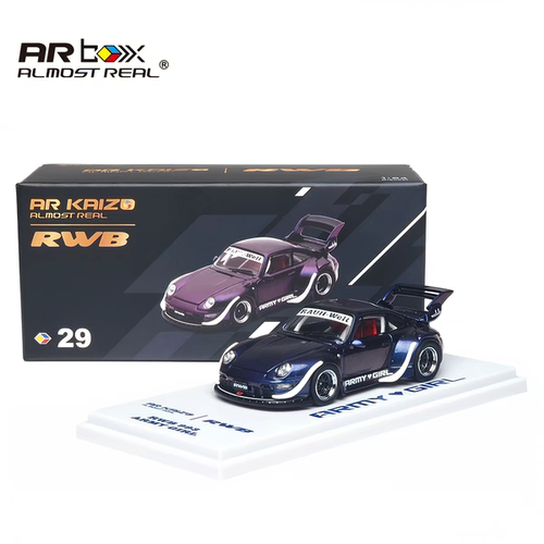 RWB 993 Army Gir  1:64 合金车模 紫色 AR box 汽车模型