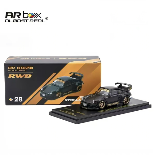 RWB 930 STELLA ARTOIS 1:64合金车模 黑色 AR box 汽车模型