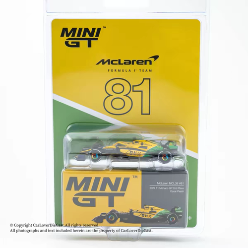 现货 MINI GT1:64 #1165 迈凯伦 MCL38 奥斯卡·皮亚斯特里