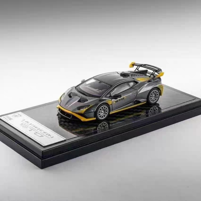 1:64 LCD 兰博基尼 Huracan STO 银黄 飓风 小牛限定超跑合金车模