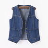 牛仔马甲女夏装新款短款夏季无袖外搭时尚背心马夹夏秋季女士外套