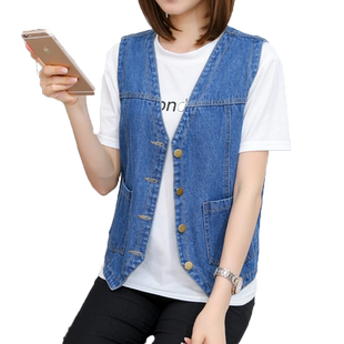 牛仔外套女春秋2026夏装韩版坎肩背心短款马夹女大码秋季马甲冬