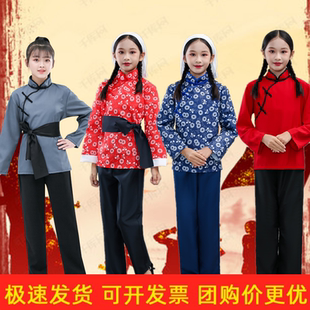 儿童演出服女款村姑服装英雄王二小游击队刘胡兰放羊娃雨来情景剧