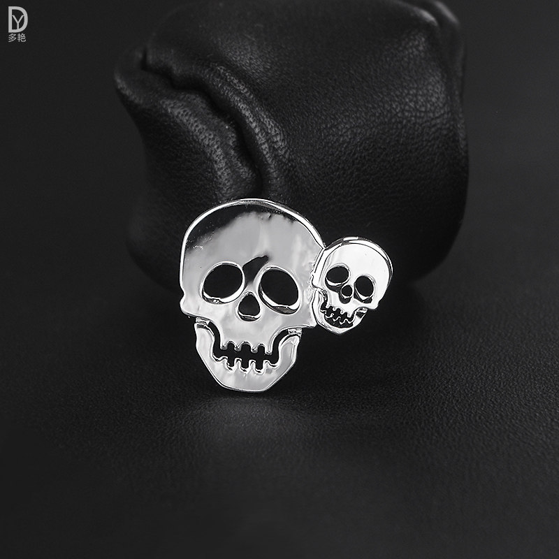 骷髅头高档复古配饰徽章朋克街头