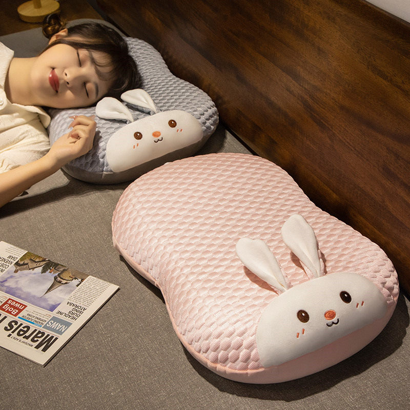 肚皮枕护颈椎助睡眠记忆棉枕头男枕芯宿舍学生女男猫卡通枕套睡觉