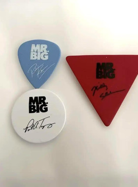绝版mr.big 大先生乐队比利等签名拨片三张