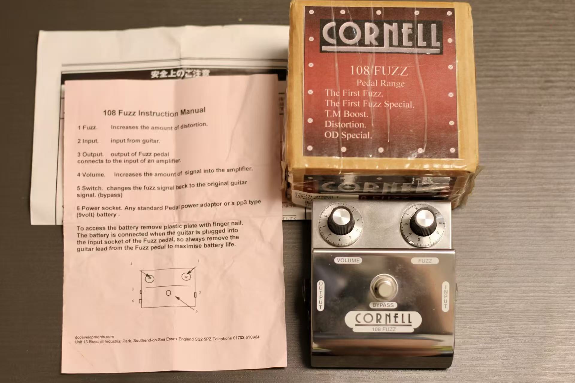 现货英国Cornell 108 Fuzz Fuzz特调单块效果器