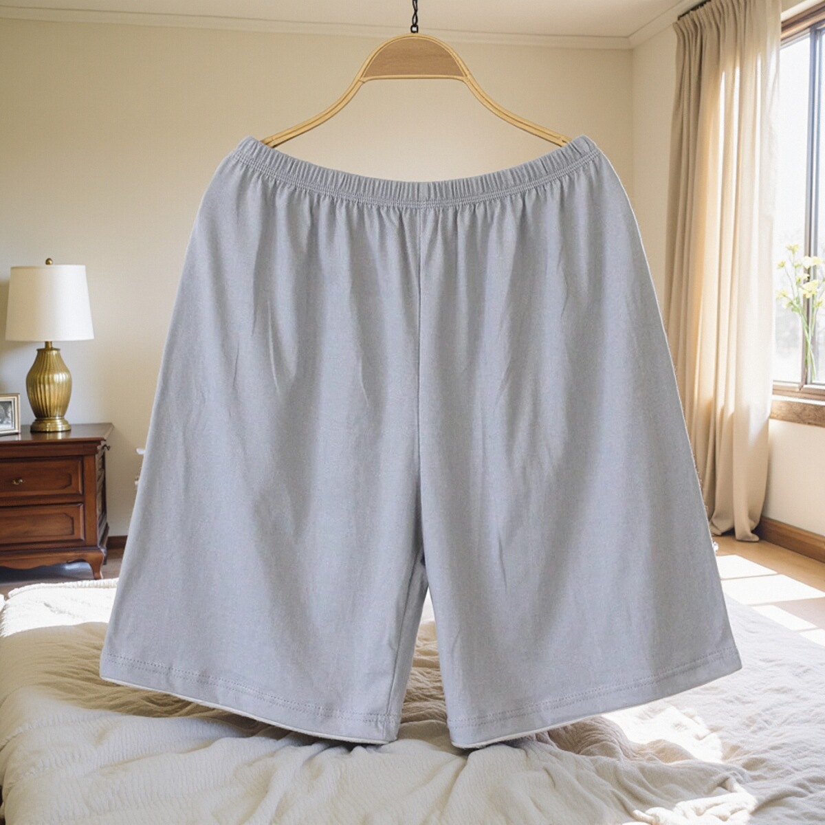 男士家居短裤莫代尔睡裤纯棉夏季宽松薄款大码沙滩运动休闲五分裤