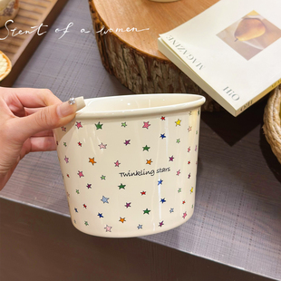 赵露思同款漂亮碗少女星星泡面桶家用汤面泡面碗零食沙拉大容量碗