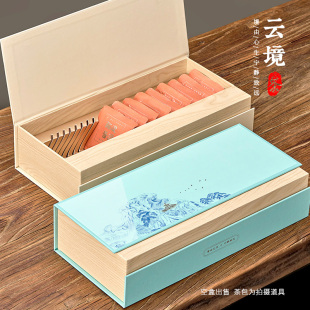 陈皮白茶茶叶包装盒老白茶寿眉普洱茶25片装小方片饼干茶礼盒空盒