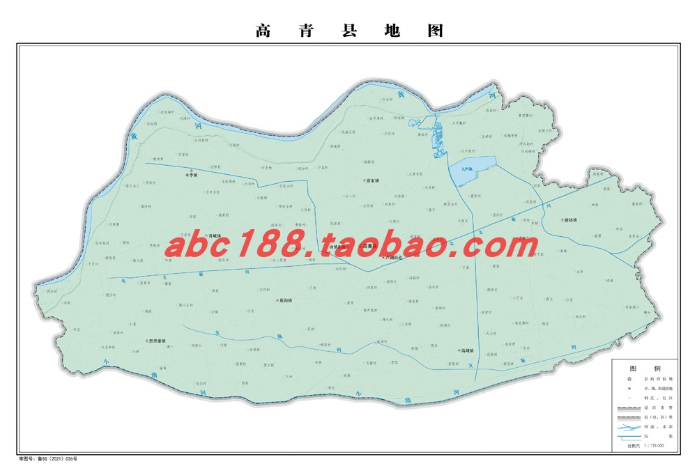 淄博市高青县地形图政区地图地质水系交通卫星公路旅游铁路机场